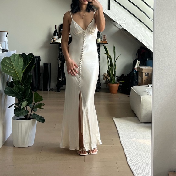 Shona Joy La Lune Slip Dress Ivory Bridal - Picture 6 of 7